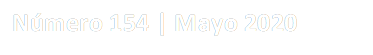 Número 154 | Mayo 2020