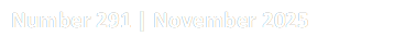 Number 291 | November 2025
